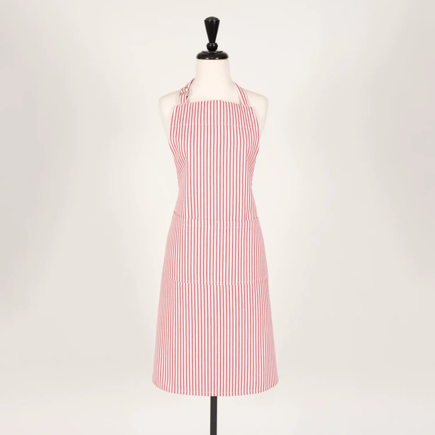 Metro Stripe Apron With D-rings In Cherry
