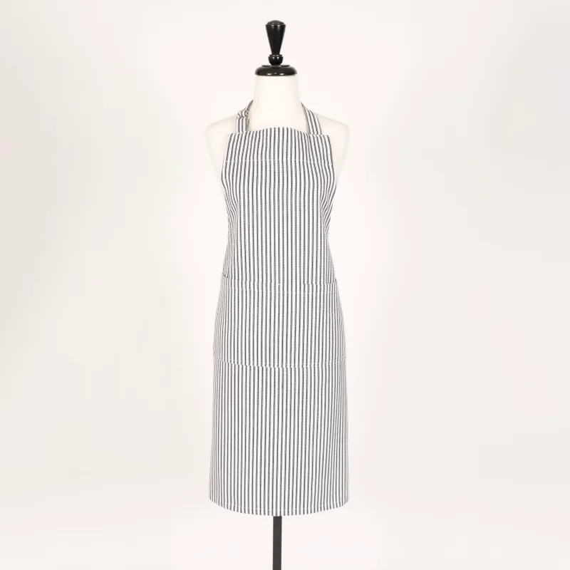Metro Stripe Apron With D-rings In Blue