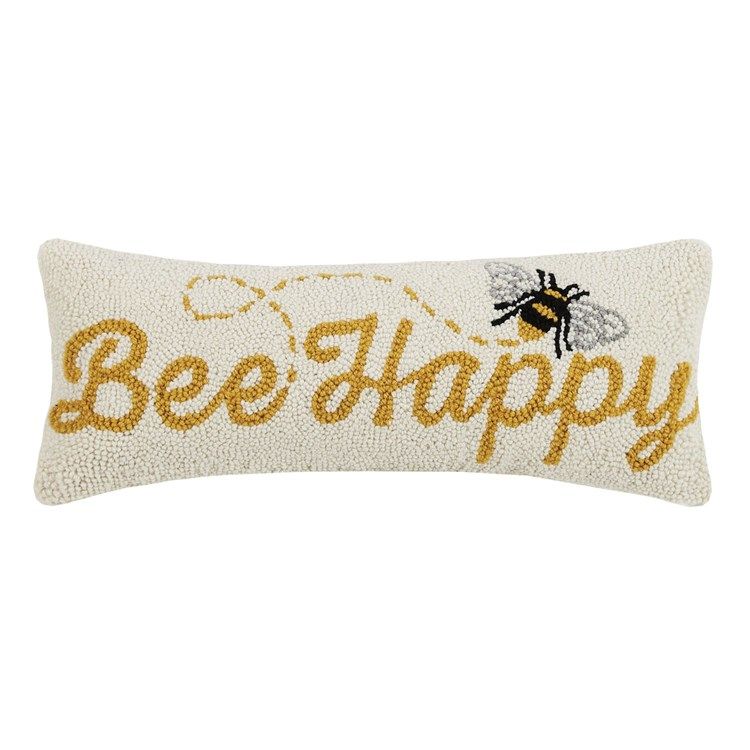 Bee Happy Pillow 8" x 20"