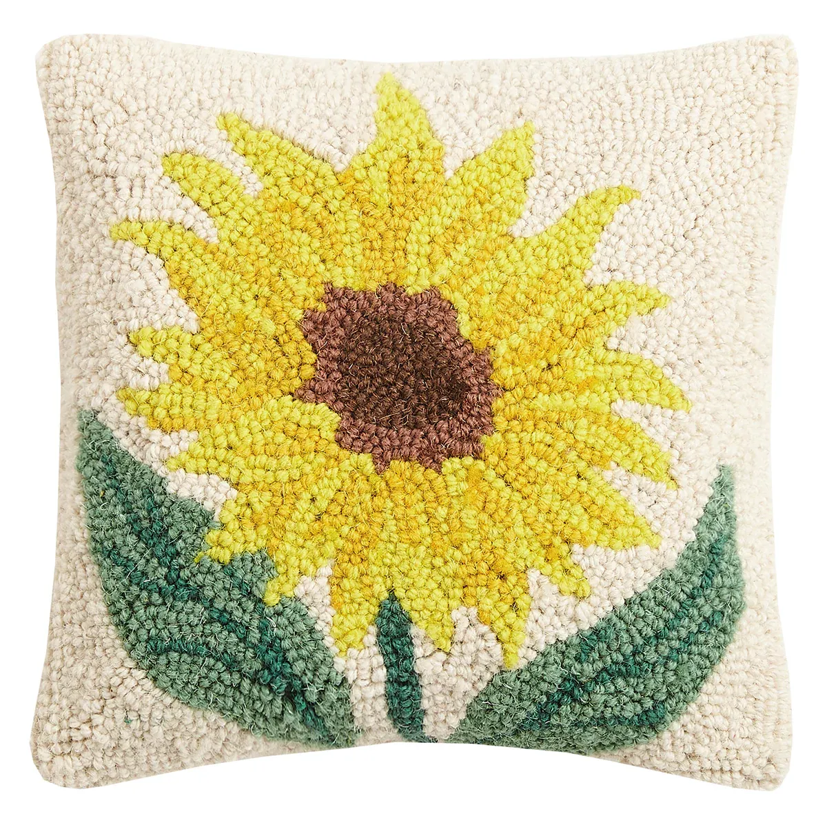 Sunflower Hook Pillow 10" x 10"