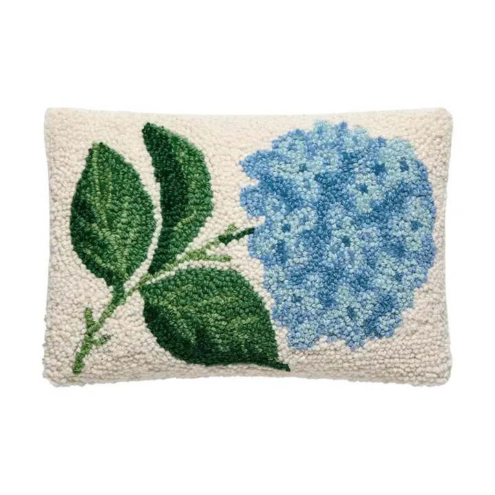 Blue Hydrangea Pillow 8" x 12"