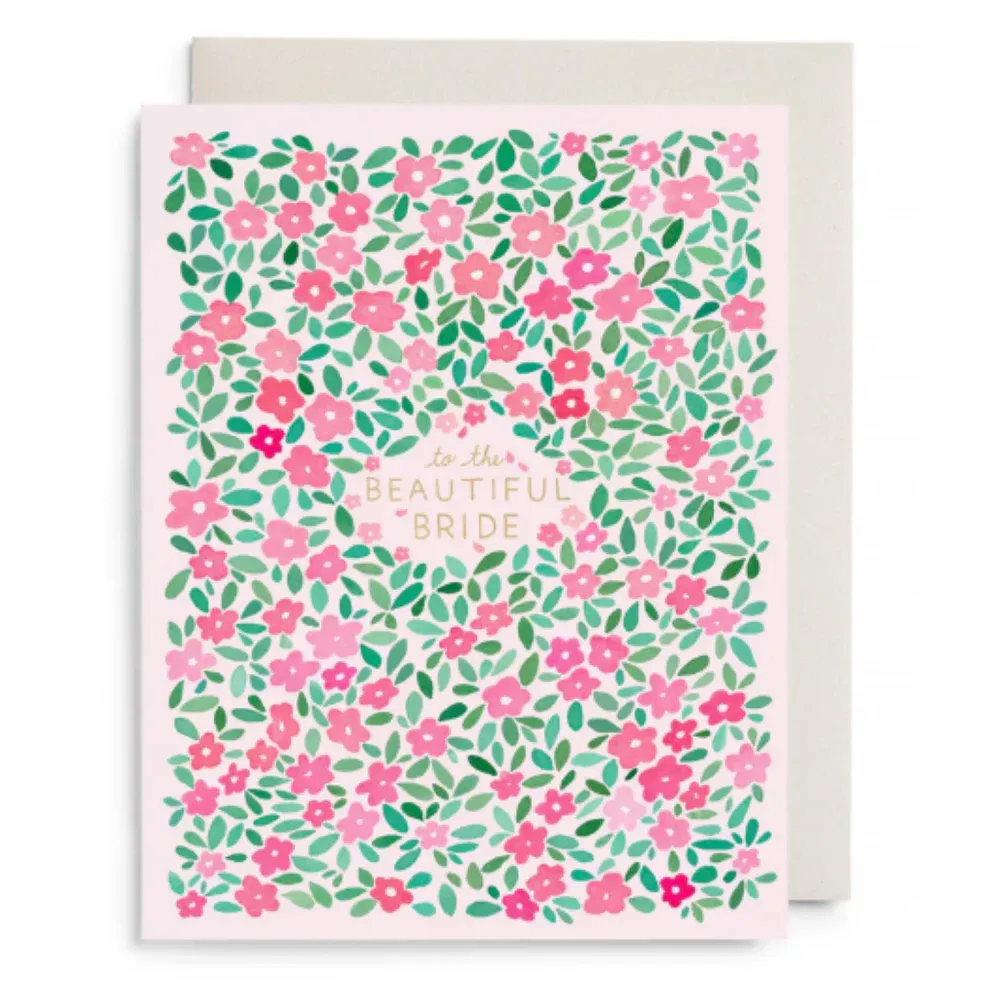 Card Pink Petals Bridal