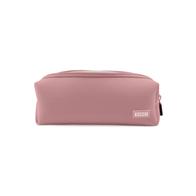 Neoprene Essentials Pouch In Mauve With Stone Interior
