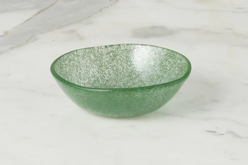 Handmade Glass Tasting Bowl 5" In Spruce Green