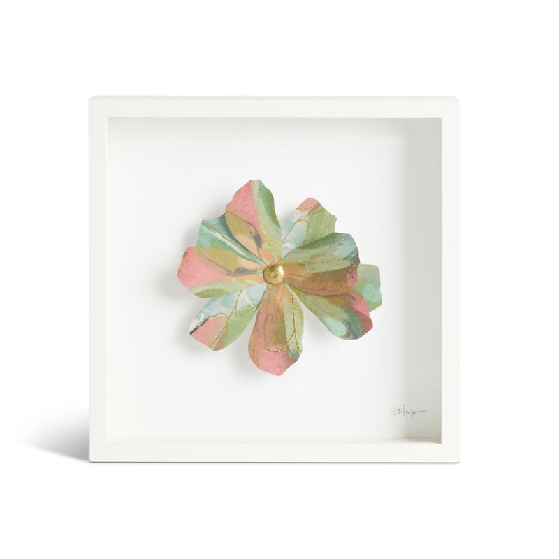 Shadowbox Wall Art 10" Multicolor Flower