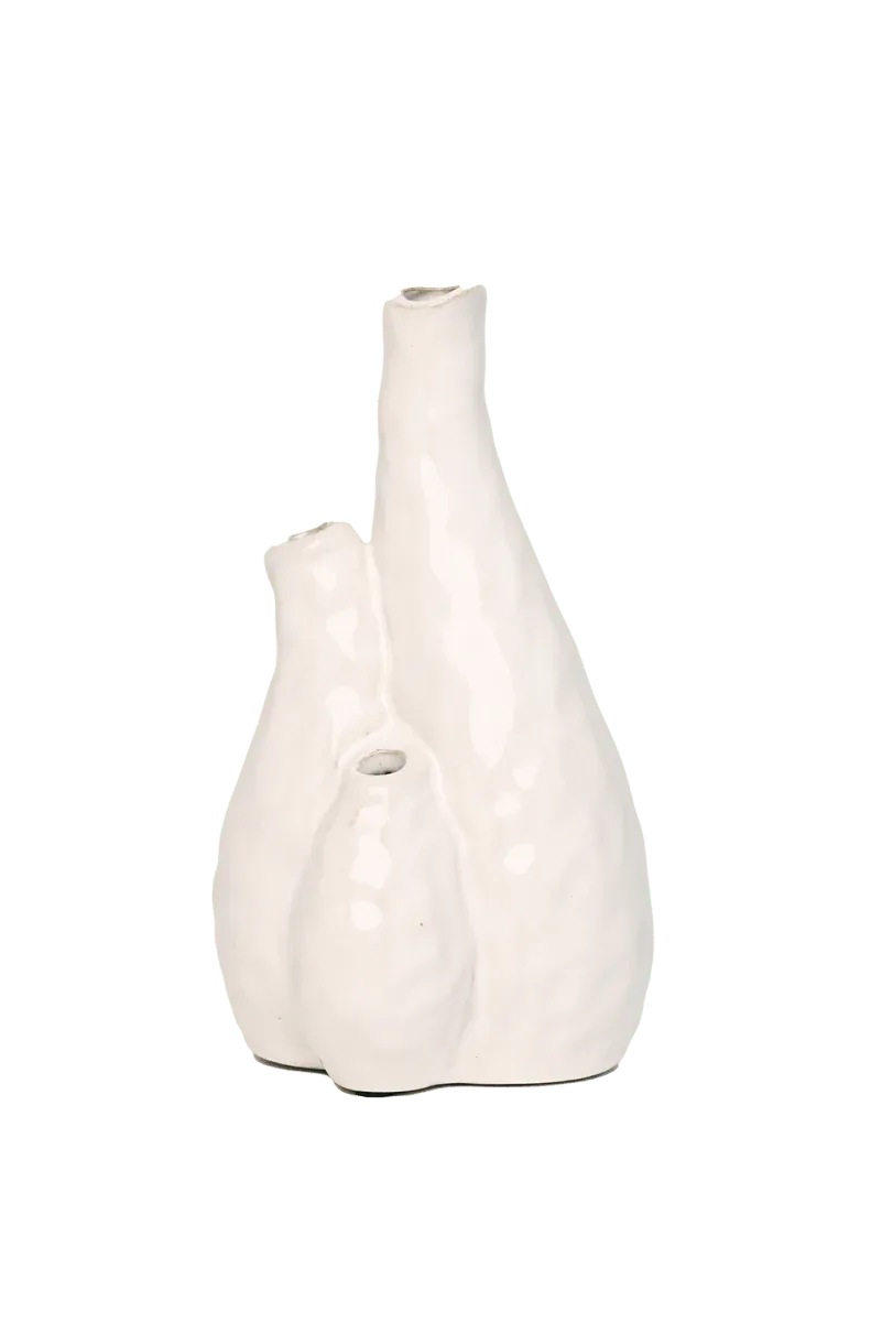 Pooley 3 Ceramic Vase Tall In White
