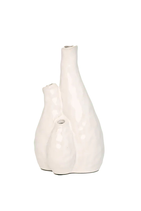 Pooley 3 Ceramic Vase Tall In White