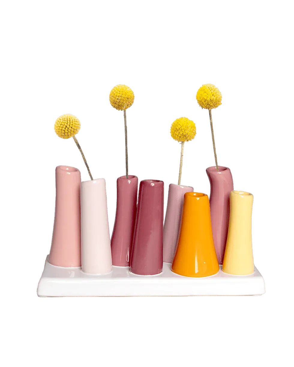 Pooley Bud Vase In Mia Pink