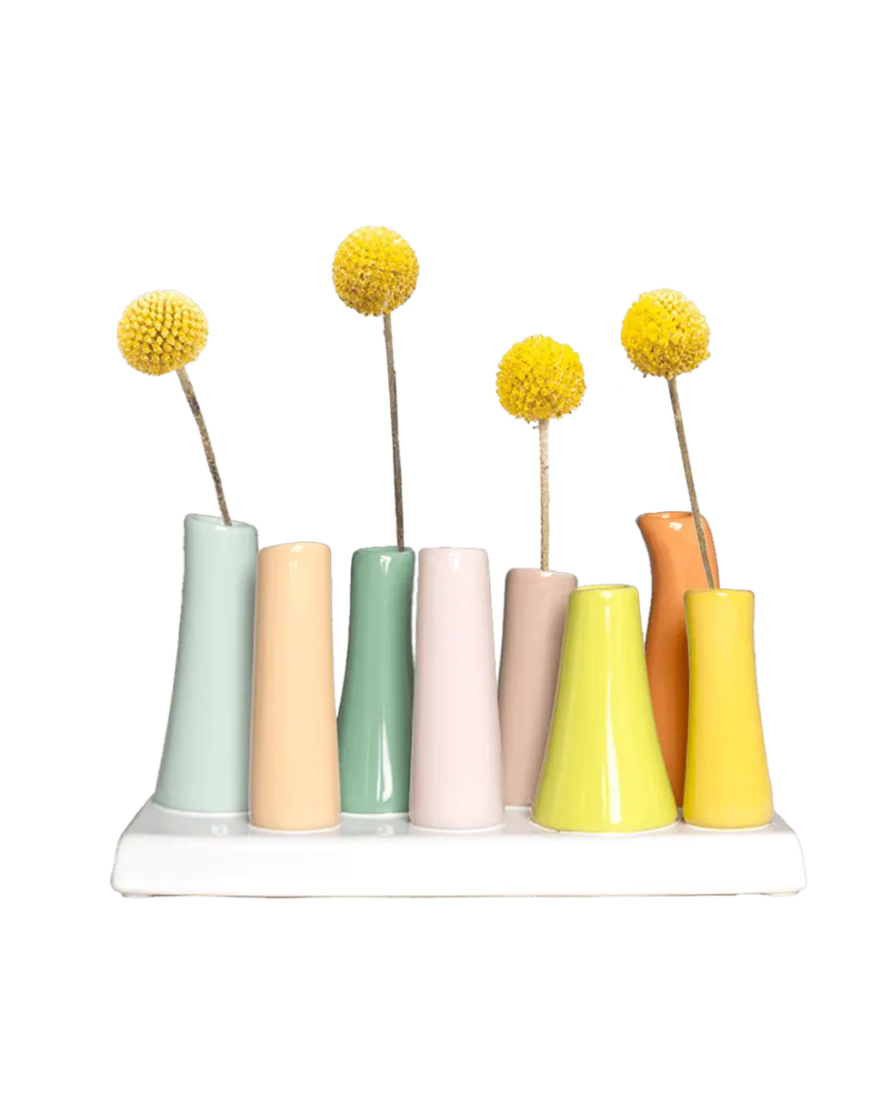 Pooley Bud Vase In Tangerine