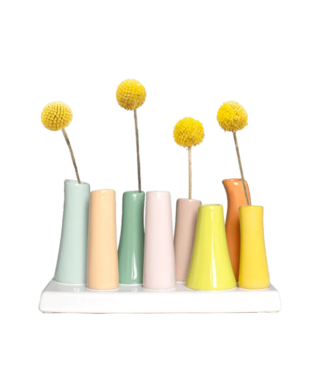 Pooley Bud Vase In Tangerine