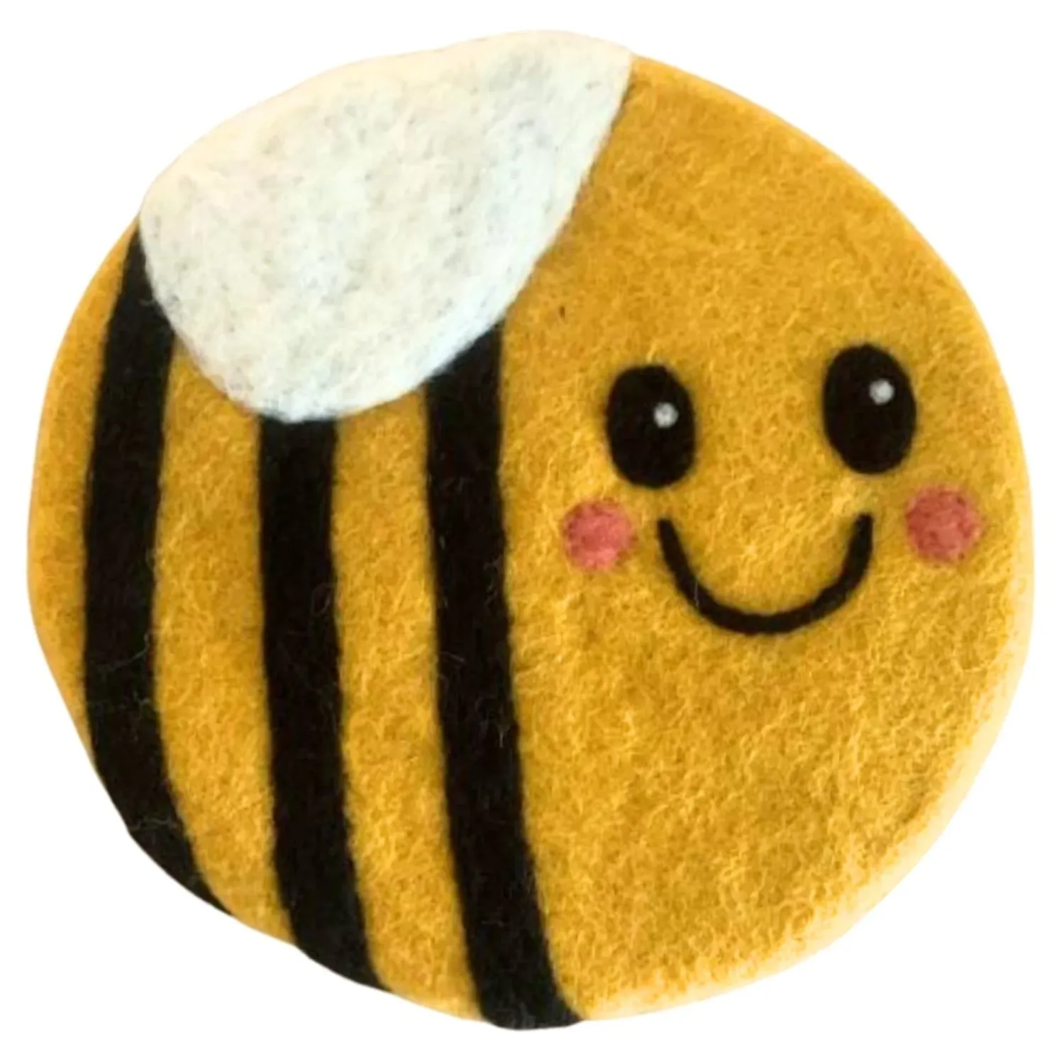 Handmade Wool Trivet Bee Yellow