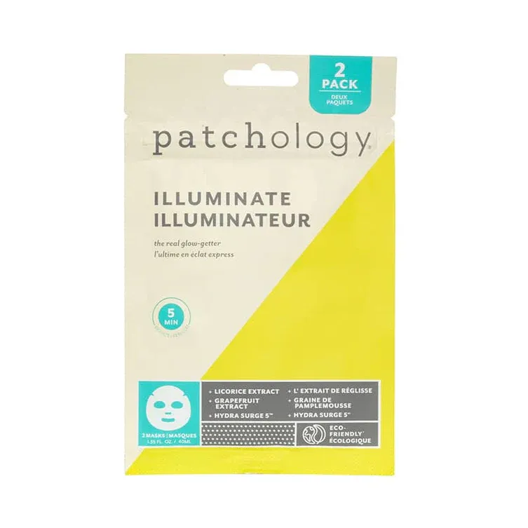 Patchology Hydrating 2 Pack Of Sheet Masks Illuminate