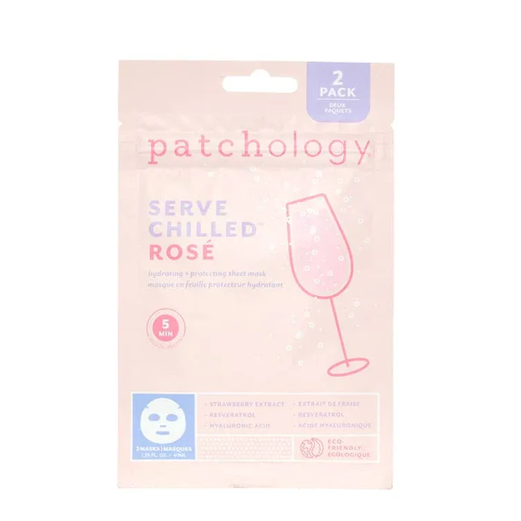 Patchology Hydrating 2 Pack Of Sheet Masks Serve Chilled Rose