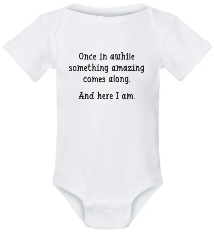 Once In A While White Baby Onesie 18 Months