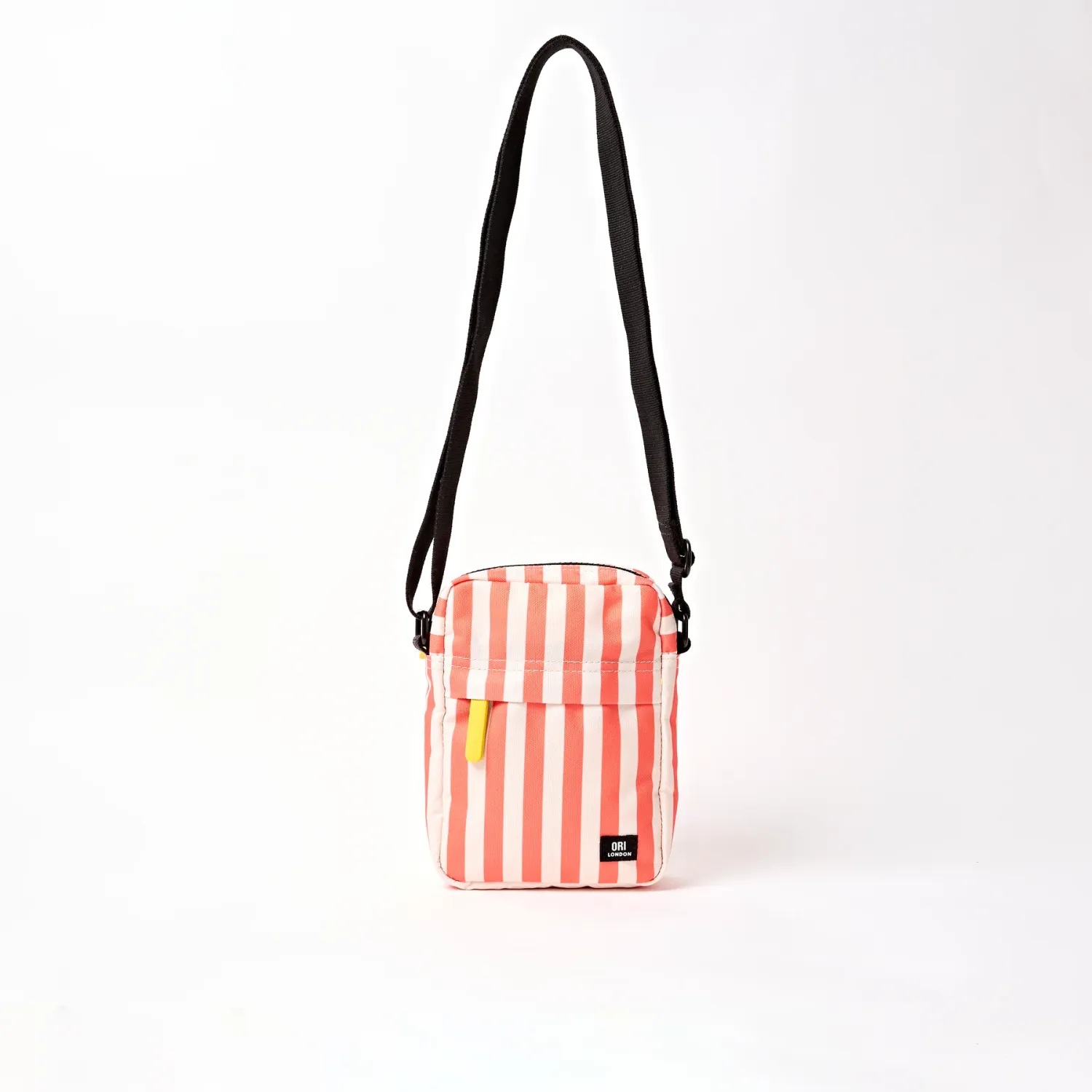 ORI London Bond Crossbody Bag In Coral Stripe