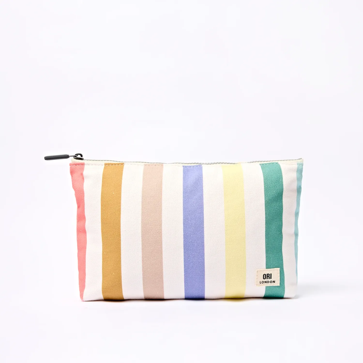 ORI Maida Vale Pouch In Pastel Multi Stripe
