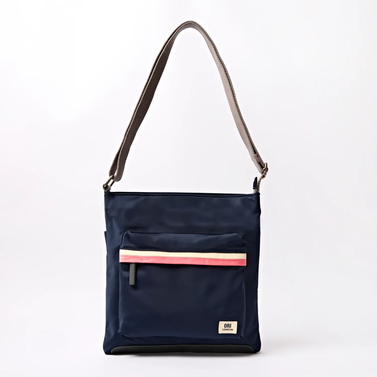 ORI London Kennington Crossbody Bag In Midnight Stripe Medium