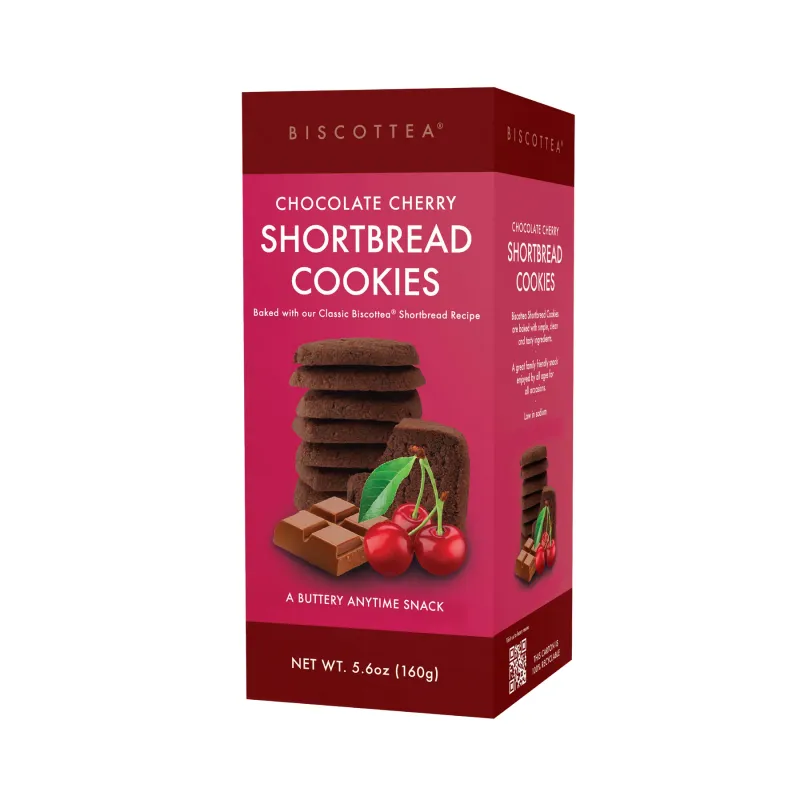 Biscottea Chocolate Cherry Shortbread Cookies