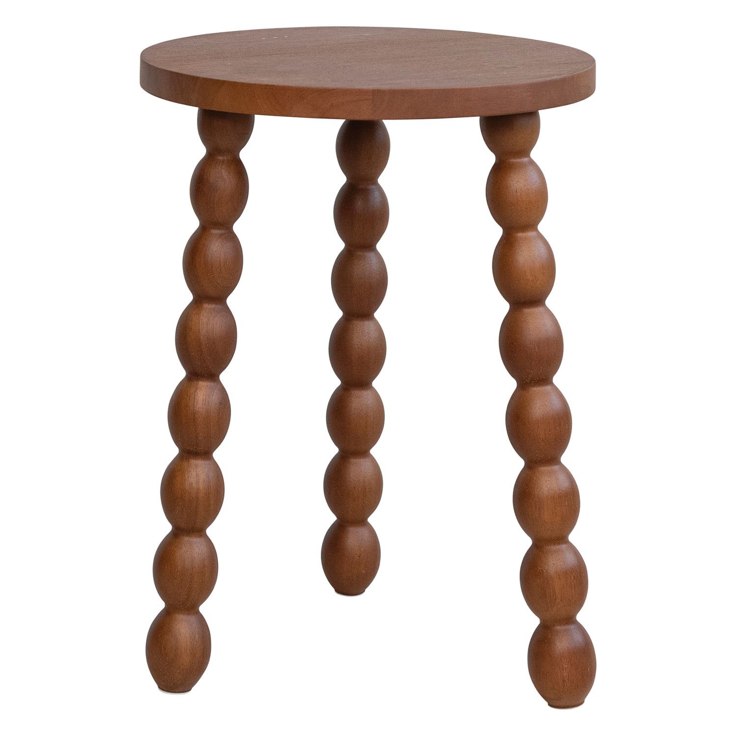 Brushed Rubberwood Table With Walnut Finish