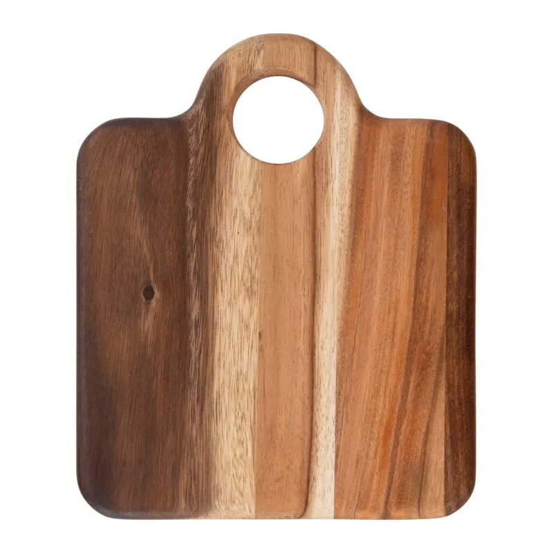 Suar Wood Cheese/Cutting Board With Handle 11.5" L x 9.5" W