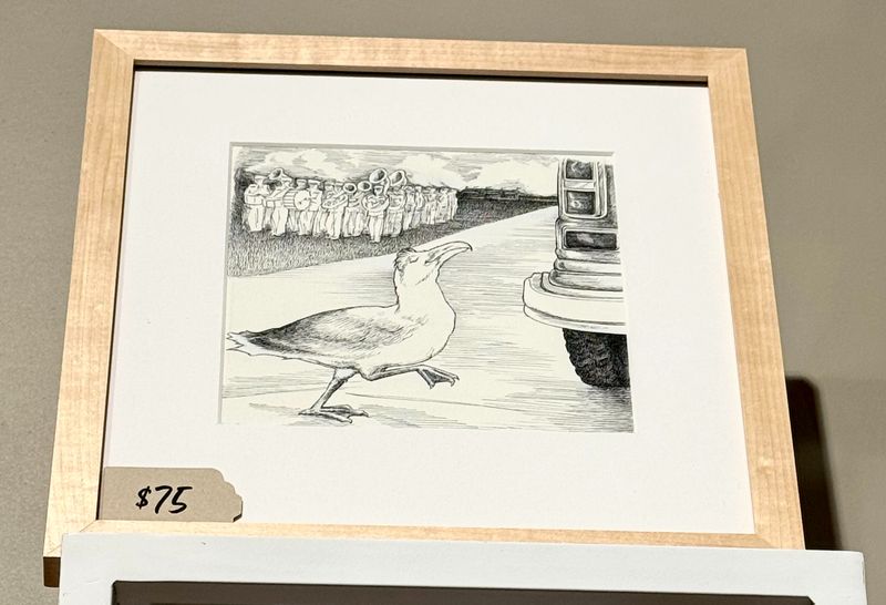 Bernie The Seagull Framed Art 10.5" x 10.5"