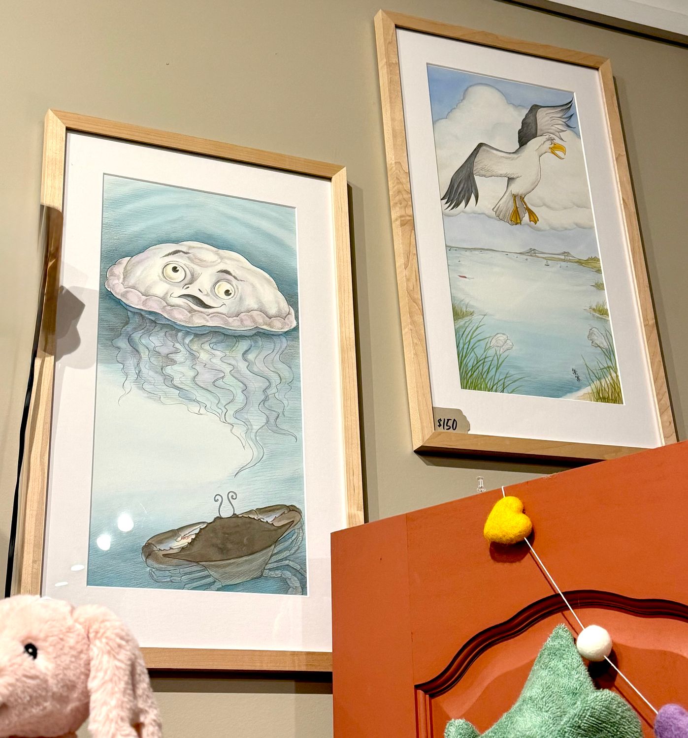Bernie The Seagull Framed Art 22" x 12.5"