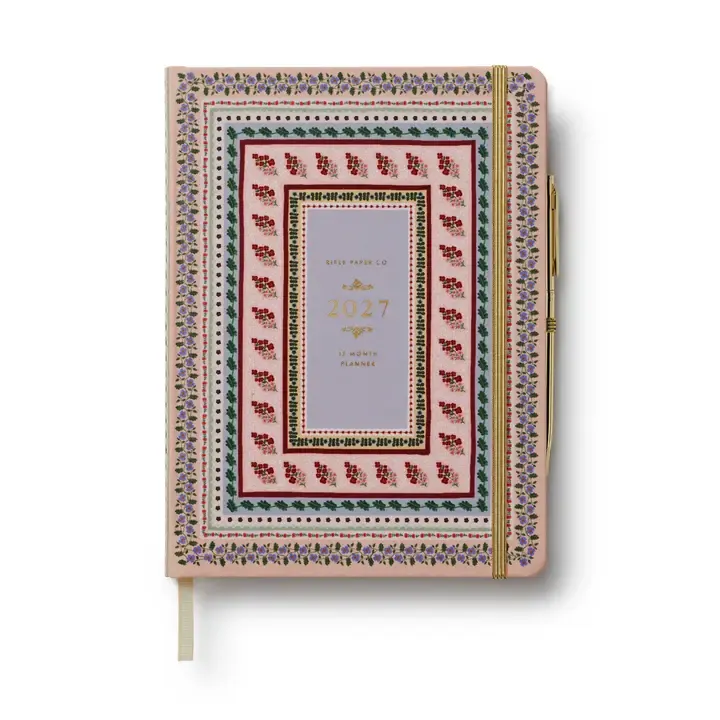Rifle Paper Co. 12- Month Hardcover Planner With Pen 2027 Paisley