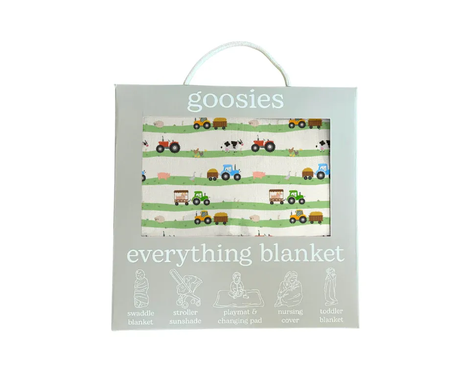 Goosies Everything Blanket In Farm Stripes
