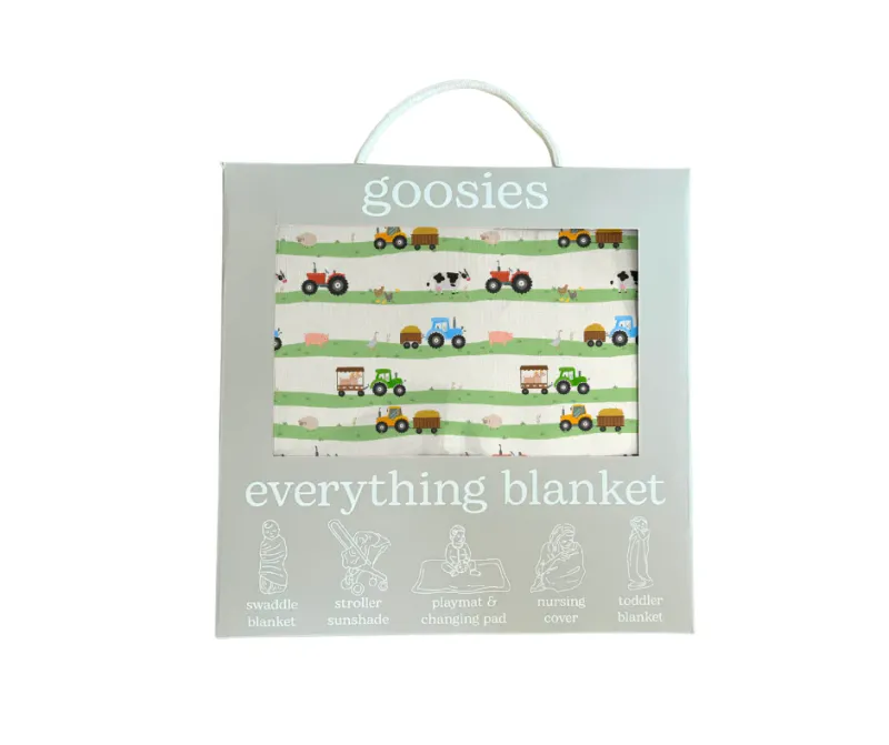 Goosies Everything Blanket In Farm Stripes