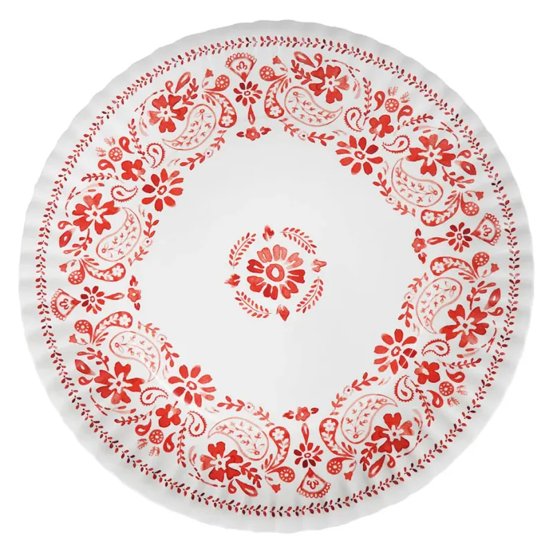 Melamine American Holiday Paper Platter In Red 16"