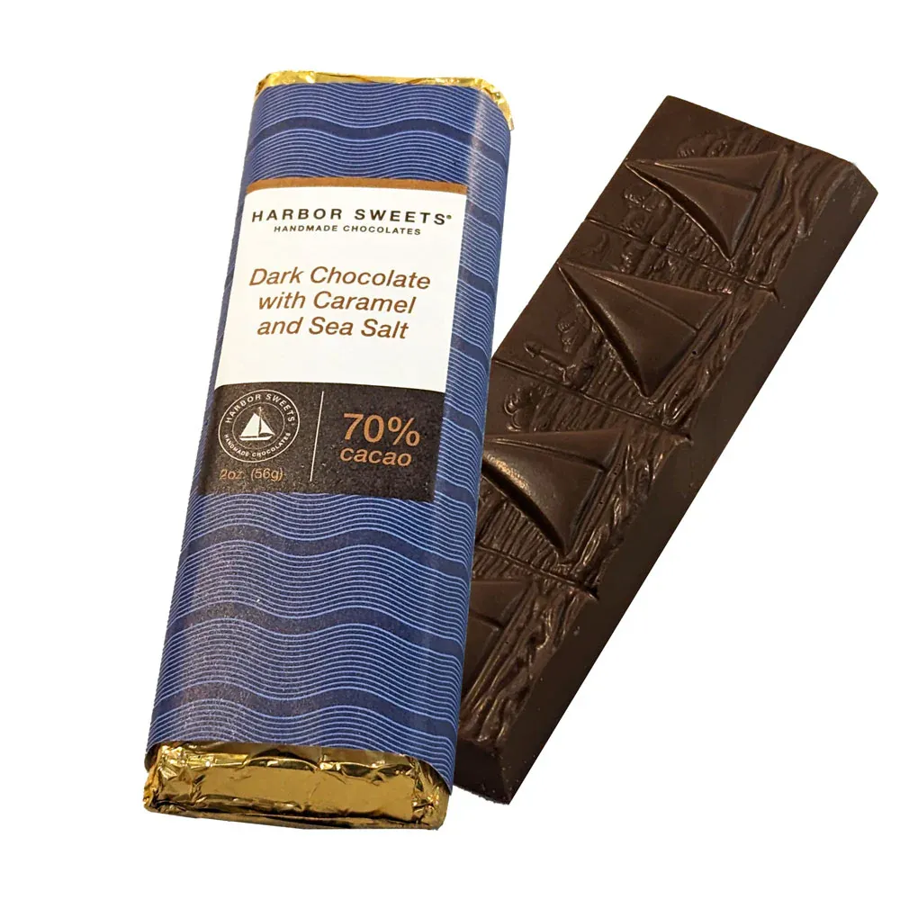 Dark Chocolate With Caramel And Sea Salt Bar