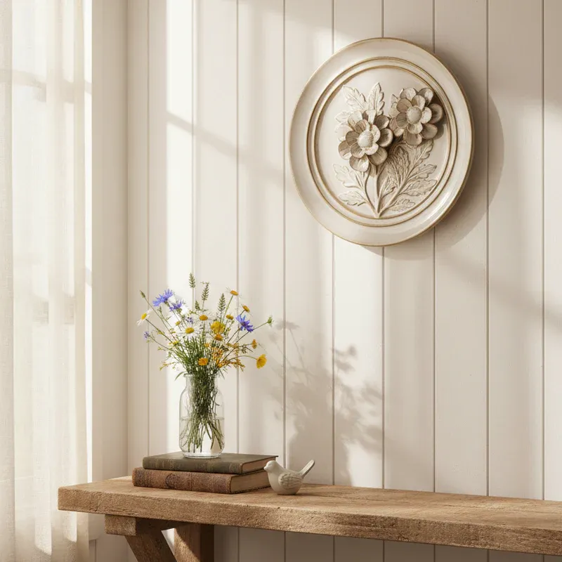 Ceramic Wall Art Flowers