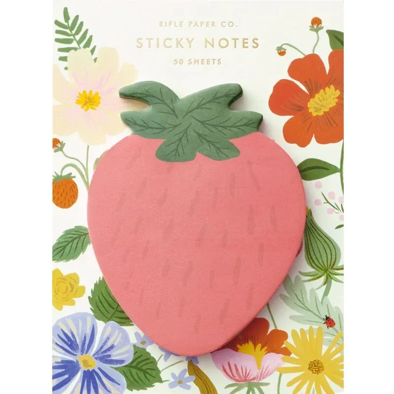 Rifle Paper Co. Sticky Notes Strawberry