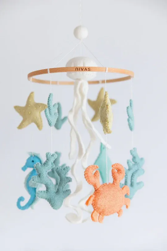 Handmade Wool Felt Ocean Life Mobile