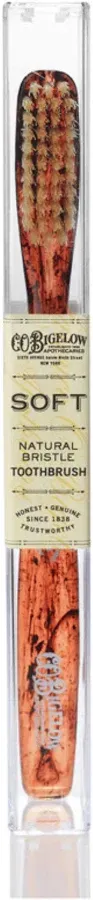 C.O.Bigelow Natural Bristle Soft Toothbrush In Tortoise