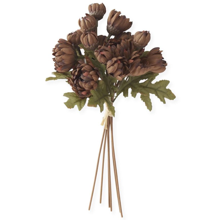Brown Dahlia Bundle Of 6 Stems 10"