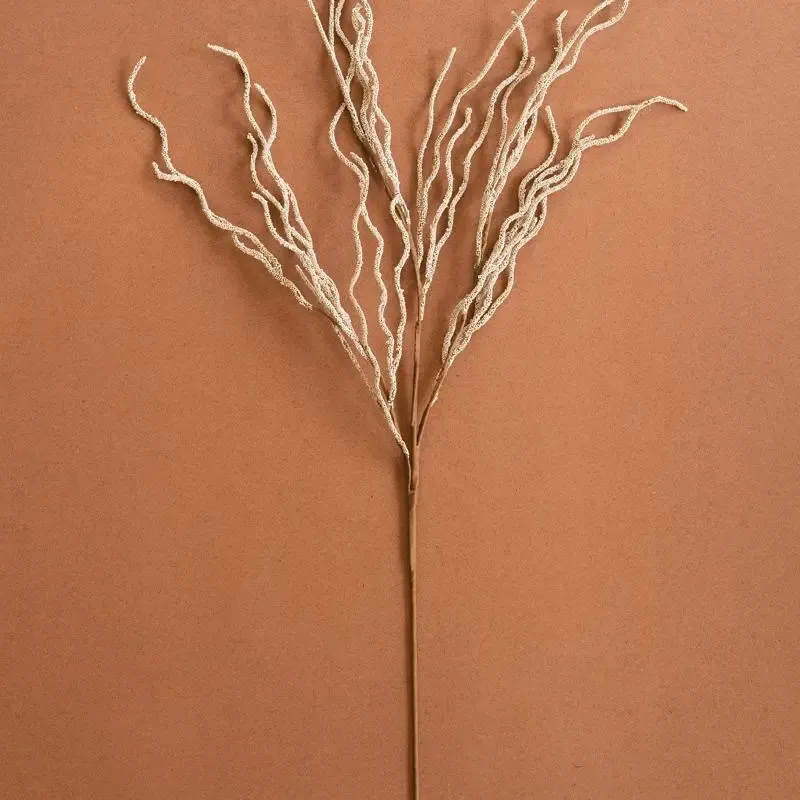 Brown Stem With Cream Feathery Plumes 36"