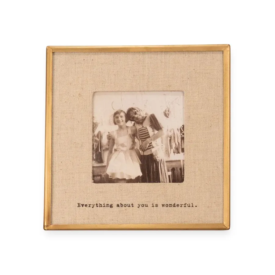 Brass Linen Frame 3.5" x 3.5" Everything About You