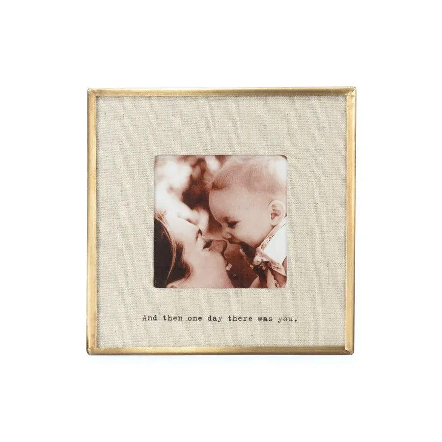 Brass Linen Frame 3.5" x 3.5" And Then One Day