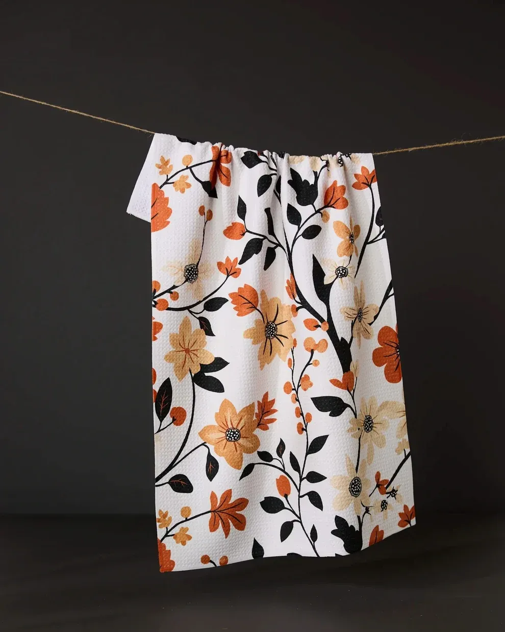 Geometry Tea Towel Spiced Florals