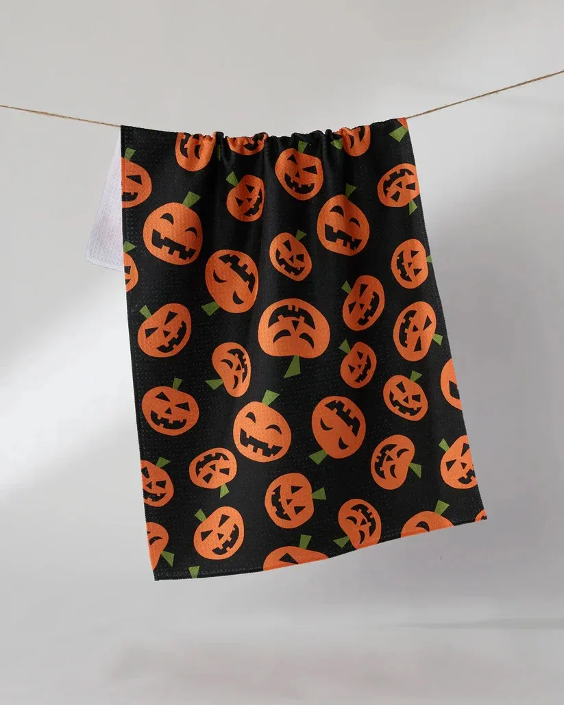 Geometry Tea Towel Gourd Gang Black