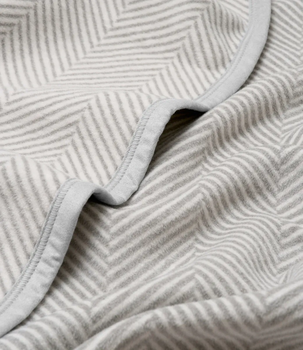 Chappy Wrap Harborview Herringbone Light Grey Blanket 60" x 80"