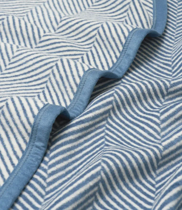 Chappy Wrap Harborview Herringbone Cornflower Blanket 60" x 80"