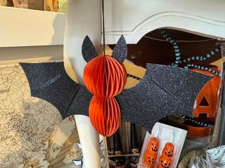 Accordion Bat Wings Down In Black &amp; Orange