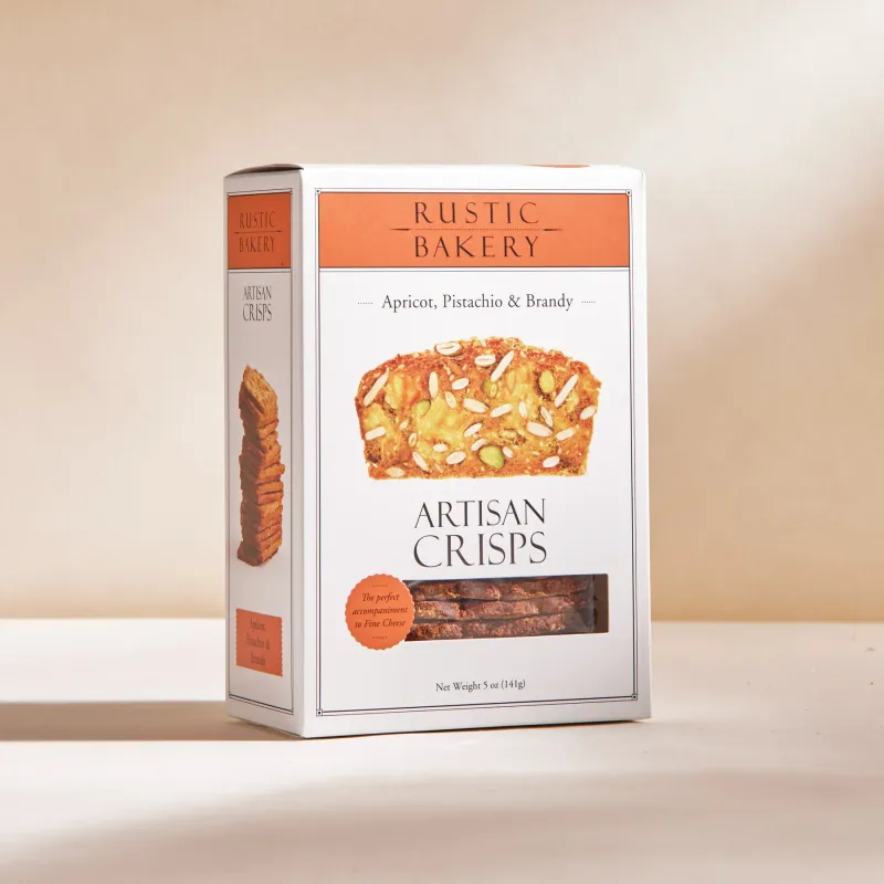 Box Of Artisan Crisps Apricot, Pistachio &amp; Brandy