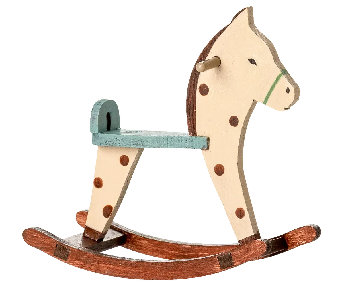 Maileg Mouse Spotted Rocking Horse