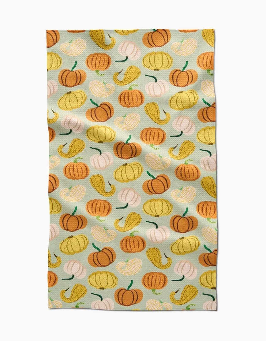 Geometry Tea Towel Pumpkins And Gourds