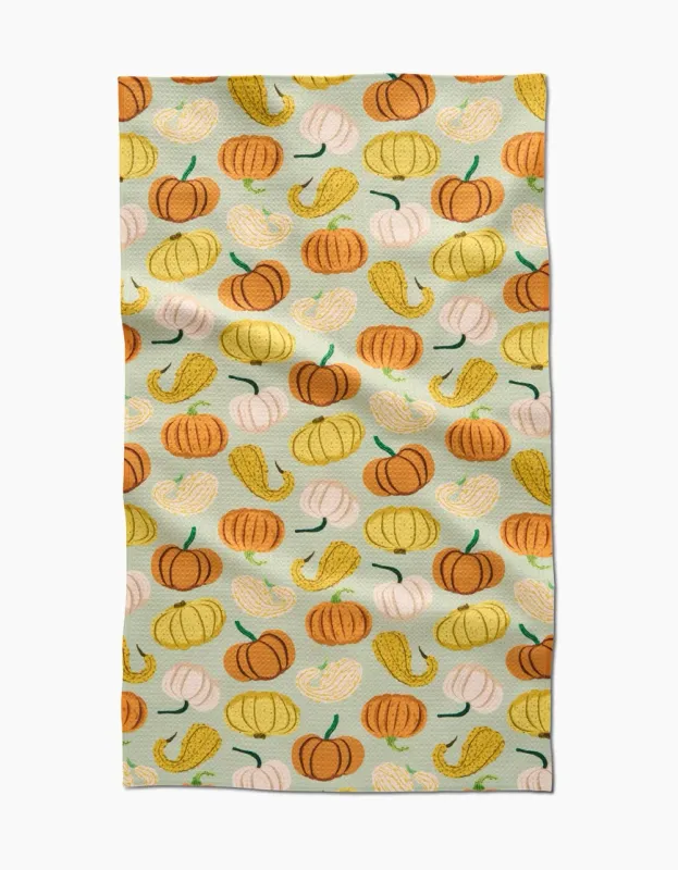 Geometry Tea Towel Pumpkins And Gourds