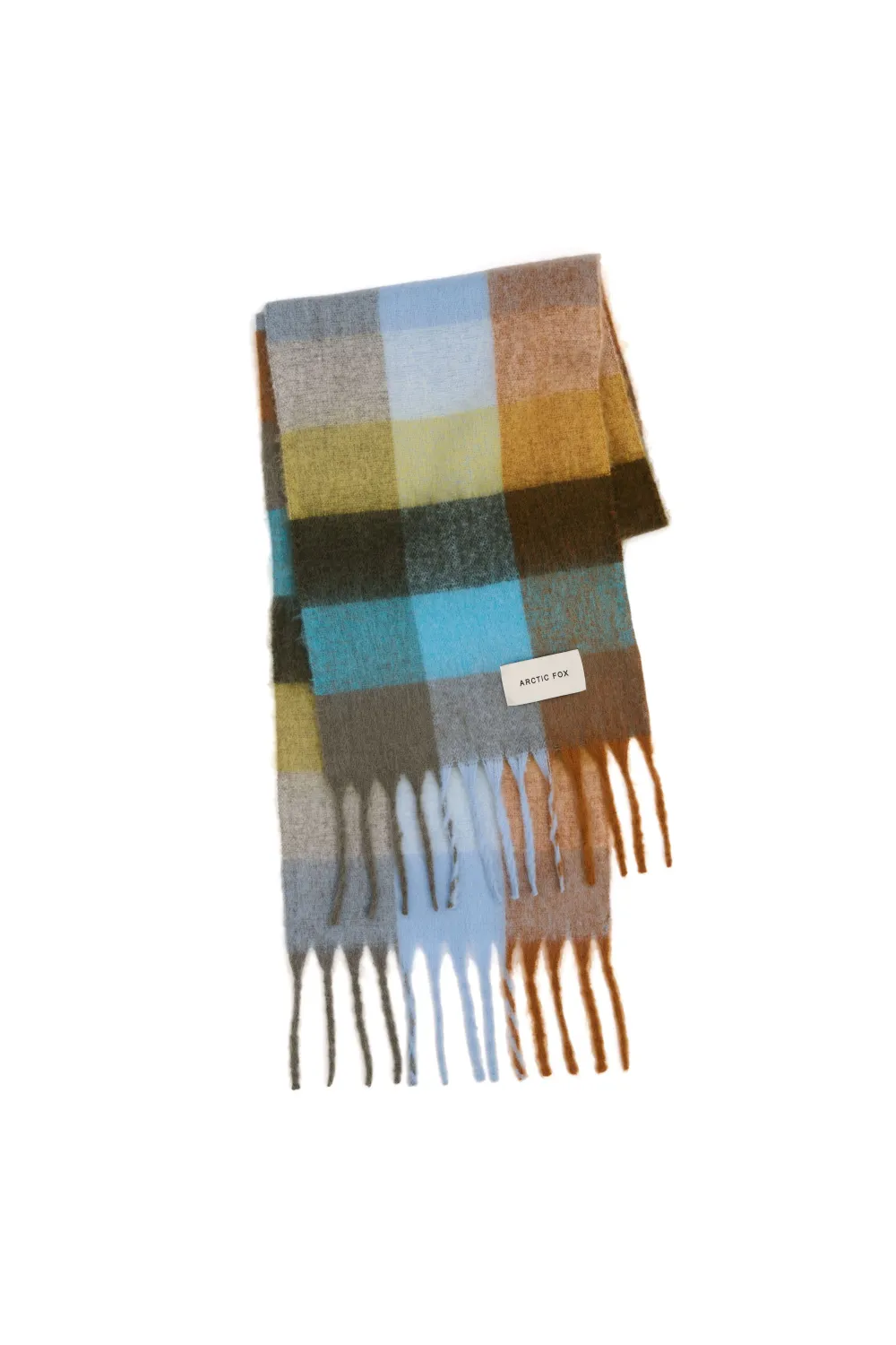 Arctic Fox &amp; Co. The Reykjavik Scarf In Blue/Orange Check
