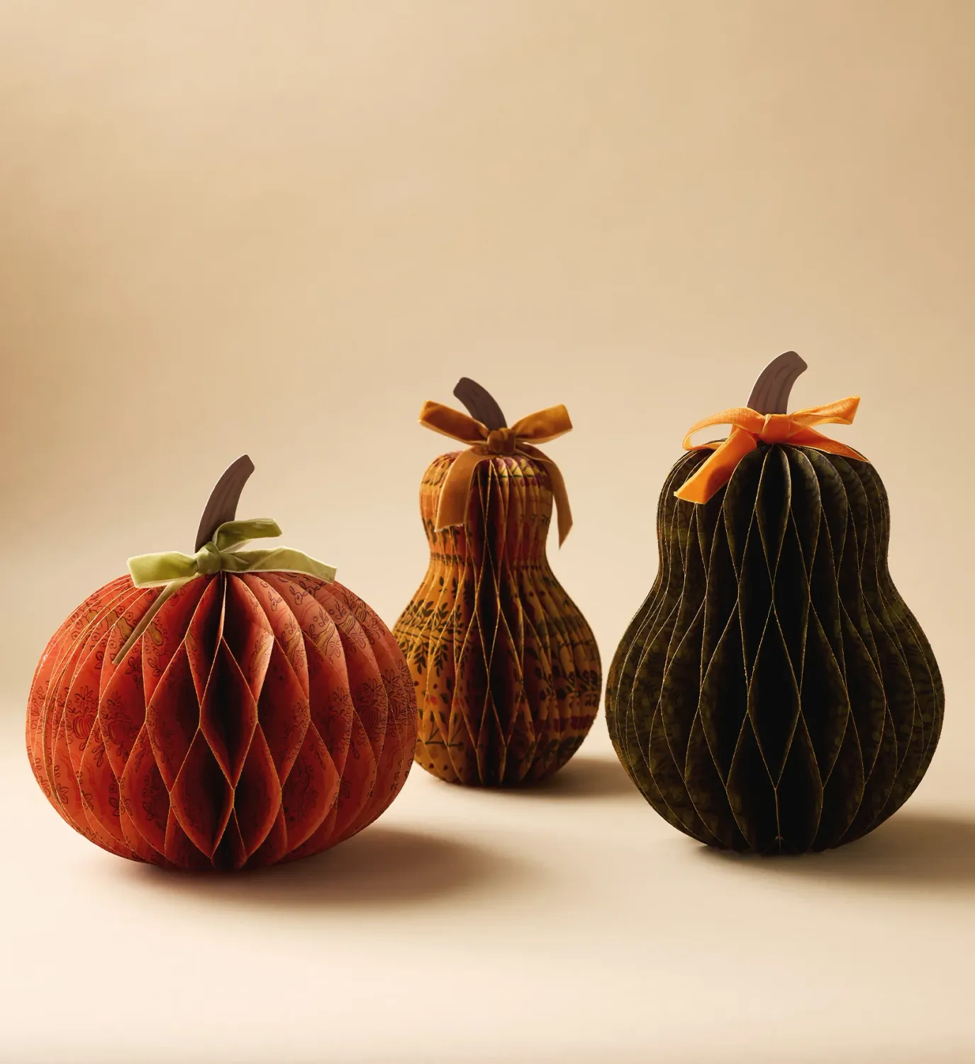 Rifle Paper Co. Harvest Honeycomb Gourd Set Of 3